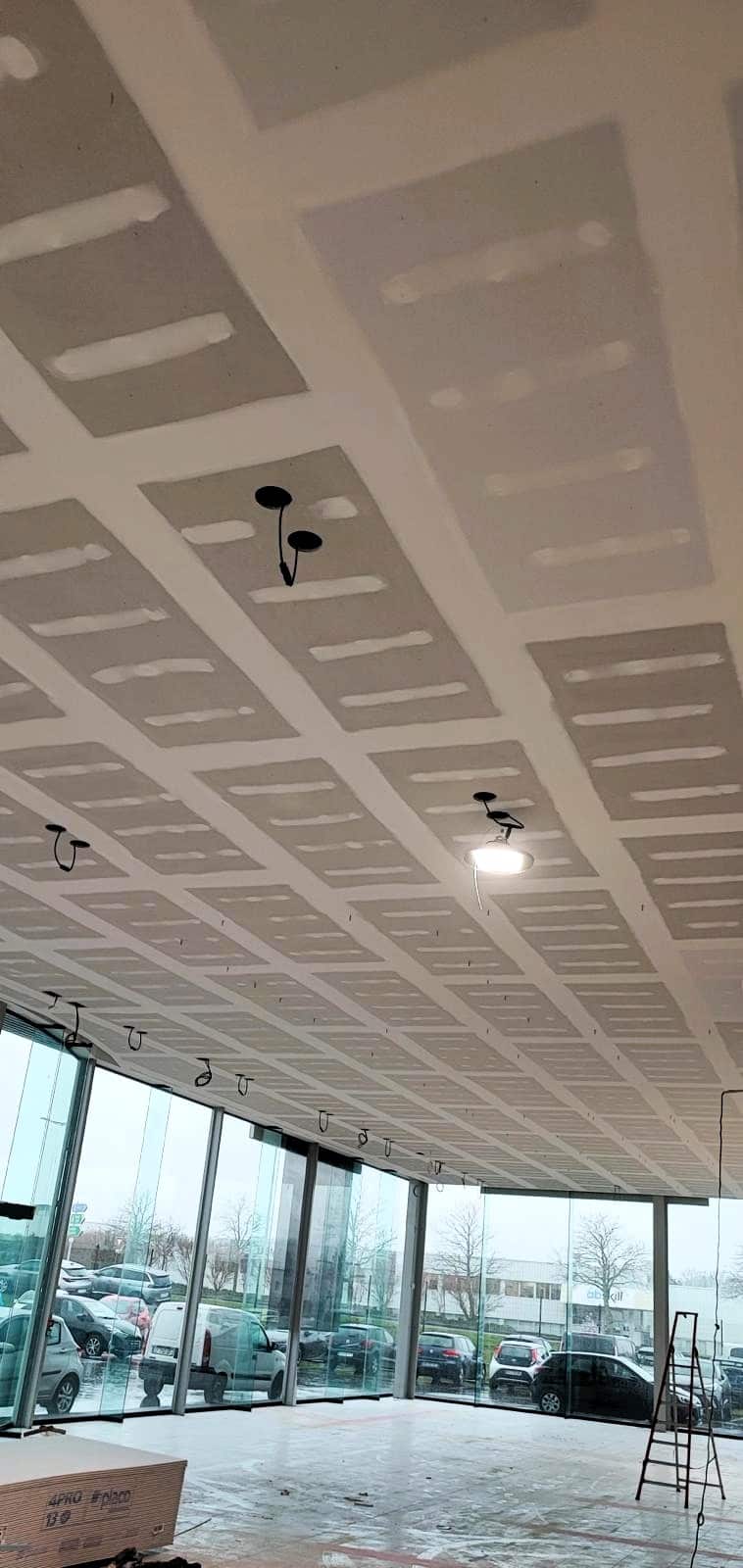 photo d'un plafond en plaque de platre