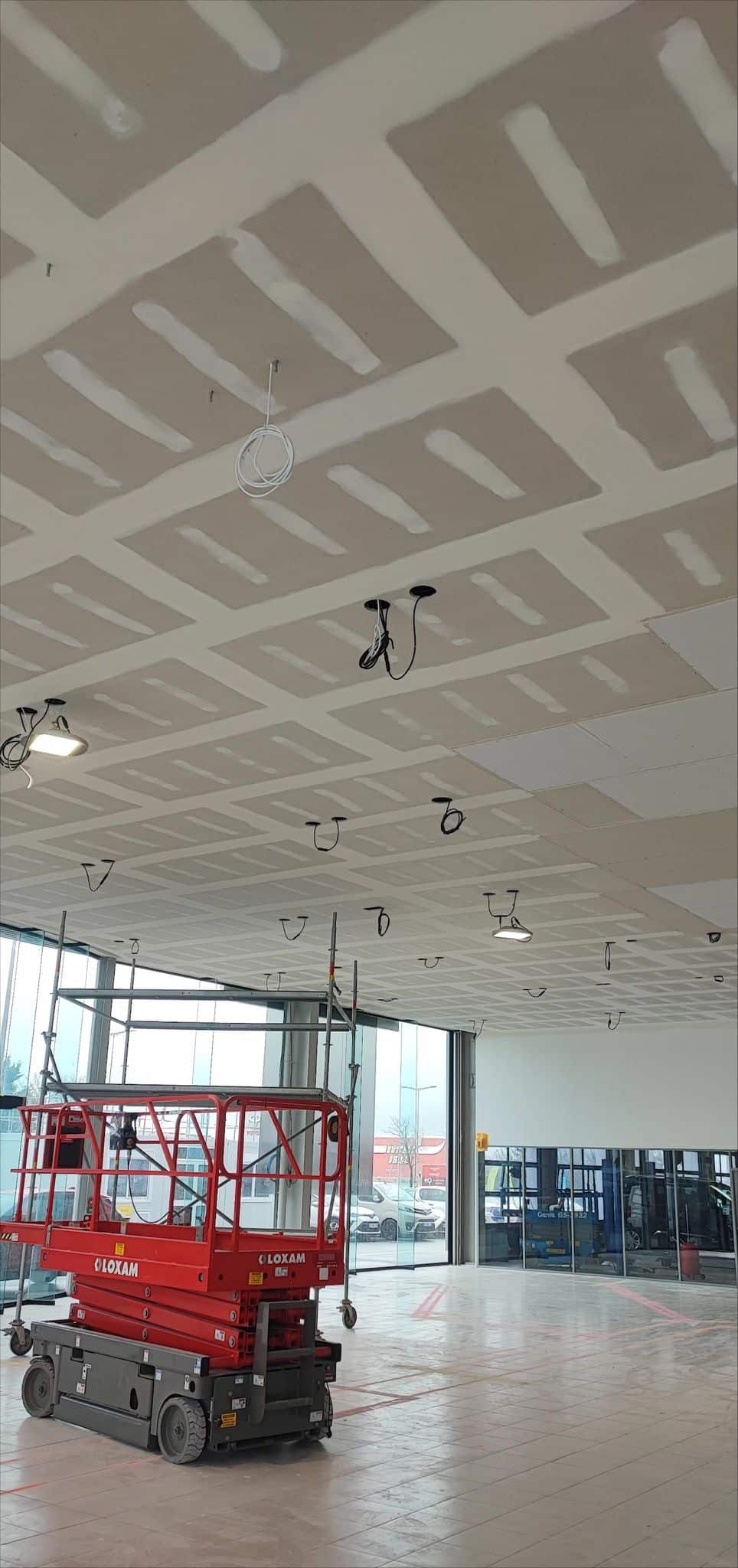 photo d'un plafond en plaque de platre