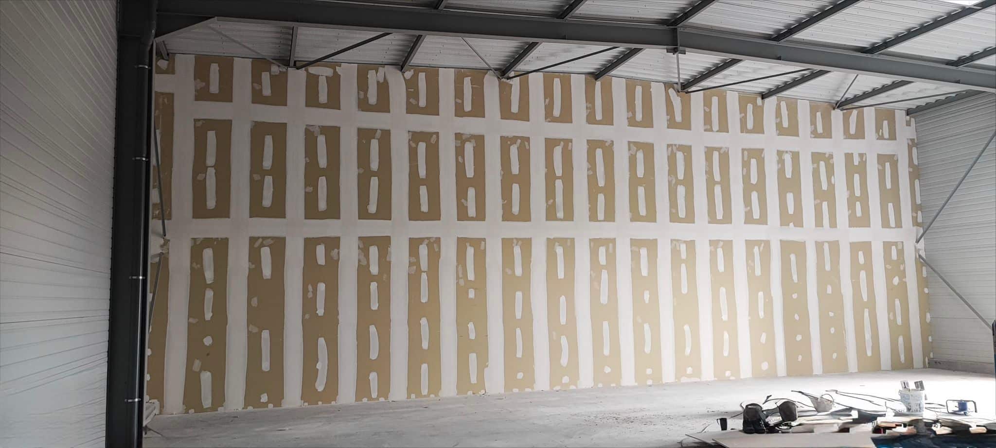 photo d'un mur en plaque de platre